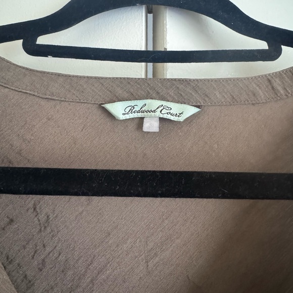 Brown Cotton Linen Sleeveless Tank Top - Picture 3 of 4